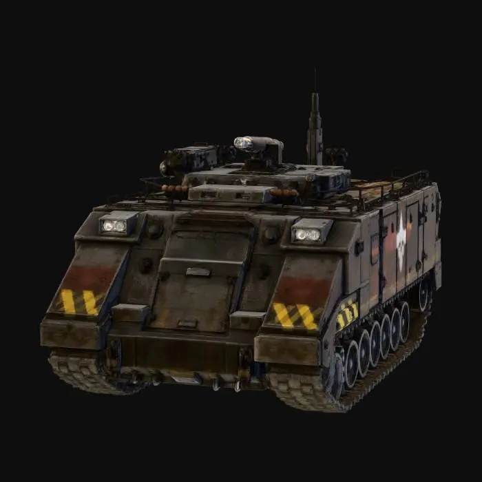 3D model for Iron rusted tracked APC