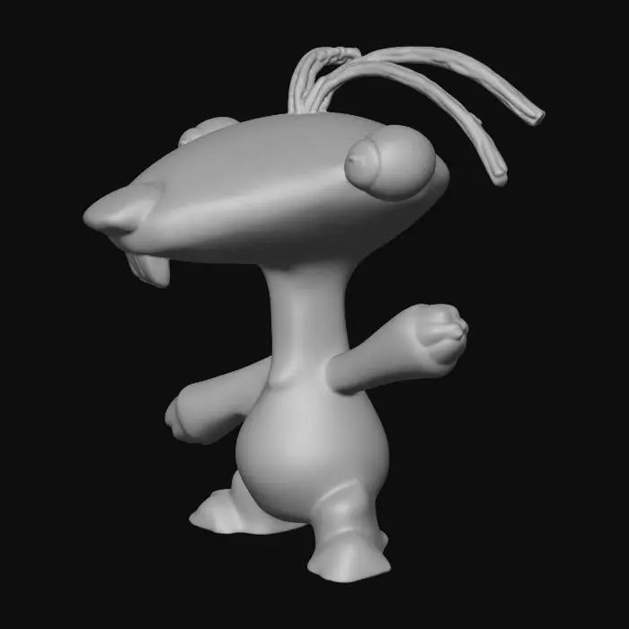 3D model for Yellow Creature Toy