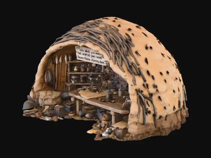 3D model for The Take What You Need Hut