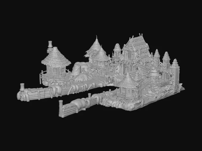 3D model for villiage for timberflow