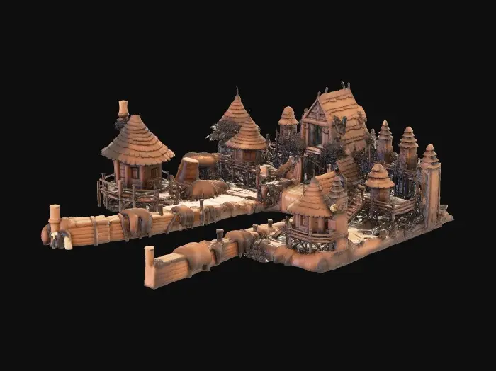 3D model for villiage for timberflow