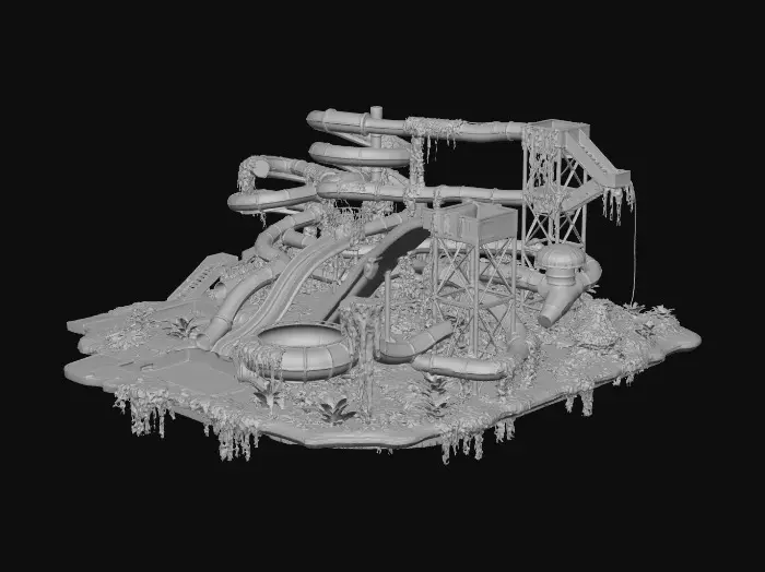 3D model for Overgrown Waterpark