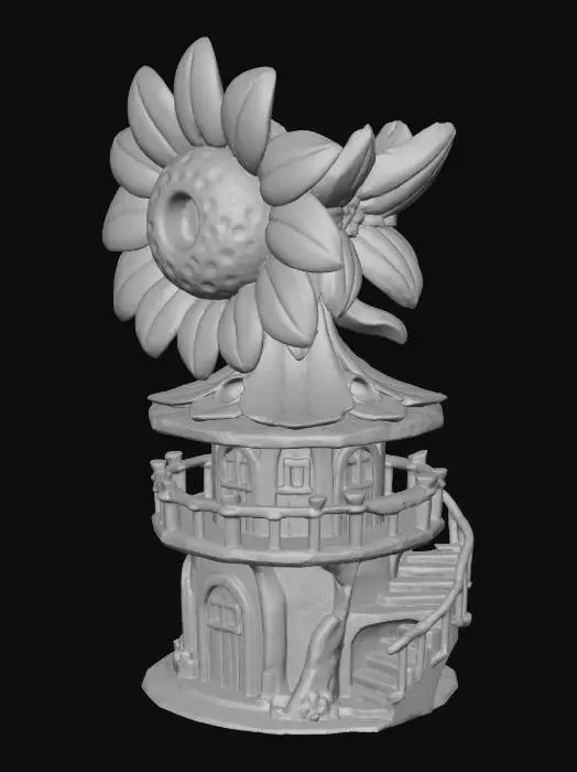 3D model for Sunflower Cottage Trio