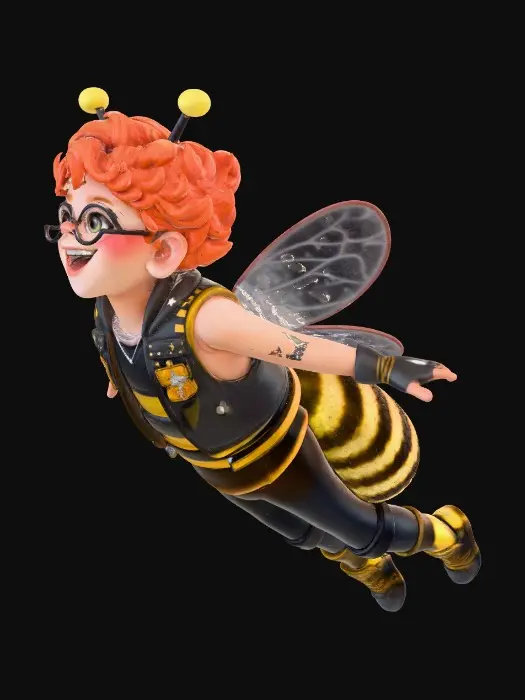 3D model for Bee Kid in Flight