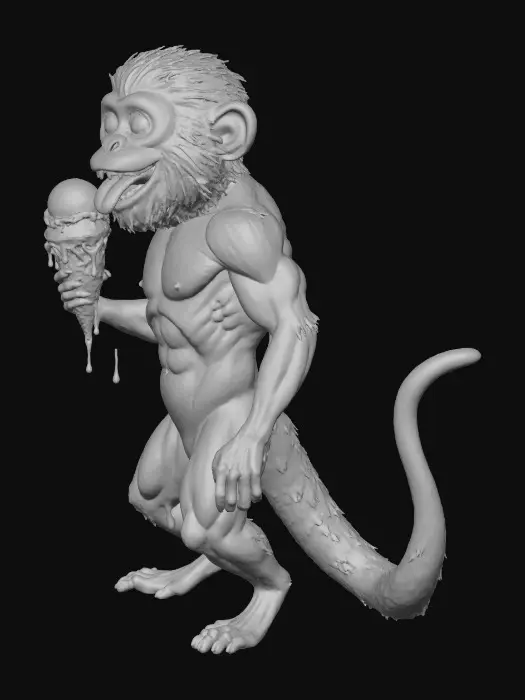 3D model for Ice Cream Monkey in the Jungle