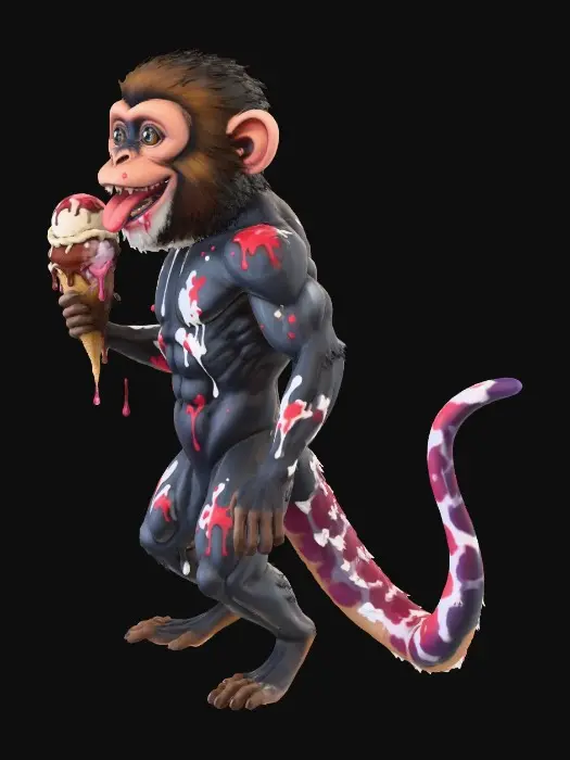 3D model for Ice Cream Monkey in the Jungle