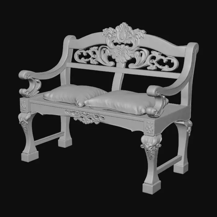 3D model for Victorian Elegance Bench
