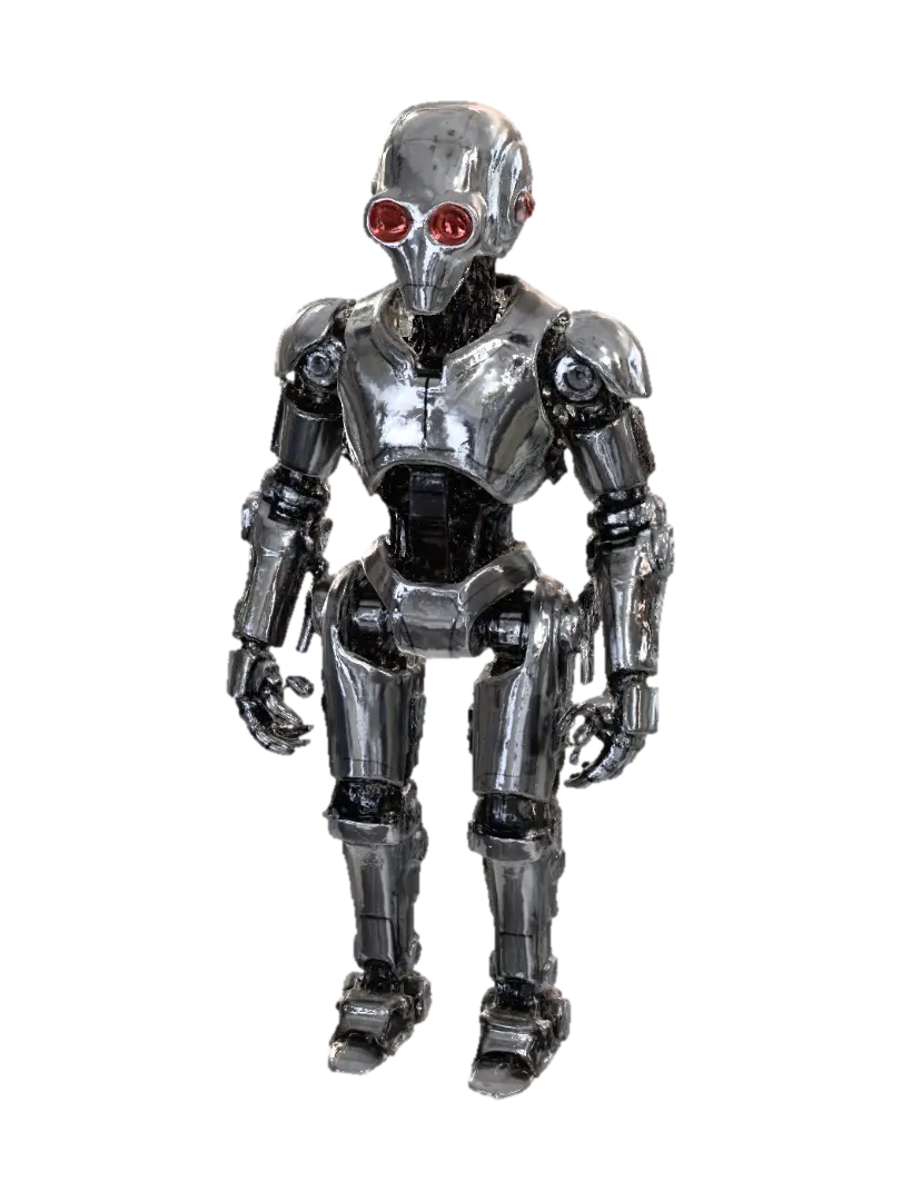 Crimson Gaze Android - Synthetic 3D model, vytvořený pomocí AI