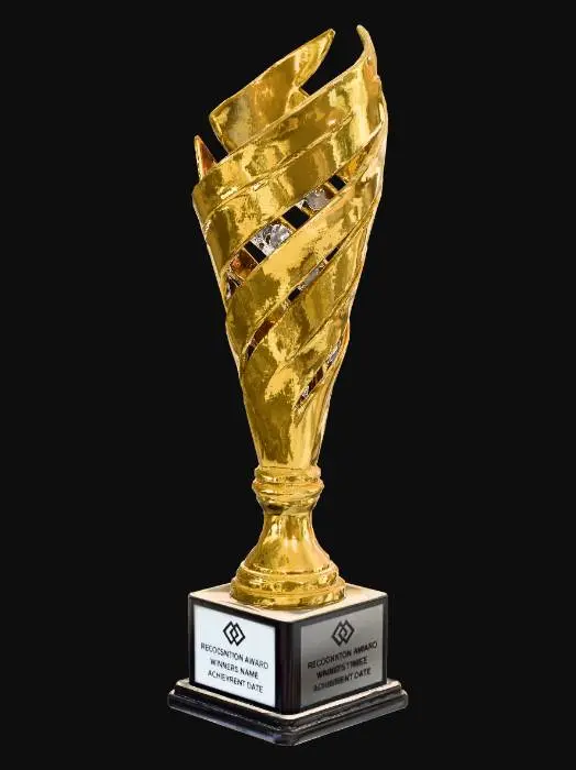 3D model for Golden Spiral Trophy