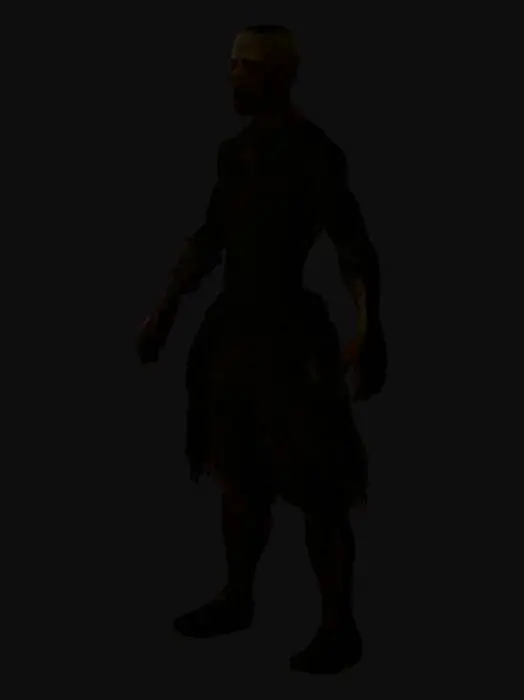 3D model for Realistic 3D model of a humanoid zombie inspired by “The Walking Dead” style, male, bald, gaunt and pale skin, torn dirty clothes with visible wear and stains, damaged shoes, sunken eyes, cracked lips, slightly open mouth showing broken teeth, light scratches and dirt on skin (no gore), no weapons or objects except clothing and optional wristwatch, realistic textures, cinematic lighting, high detail, standing in T-pose, empty hands, ready for rigging and animation.