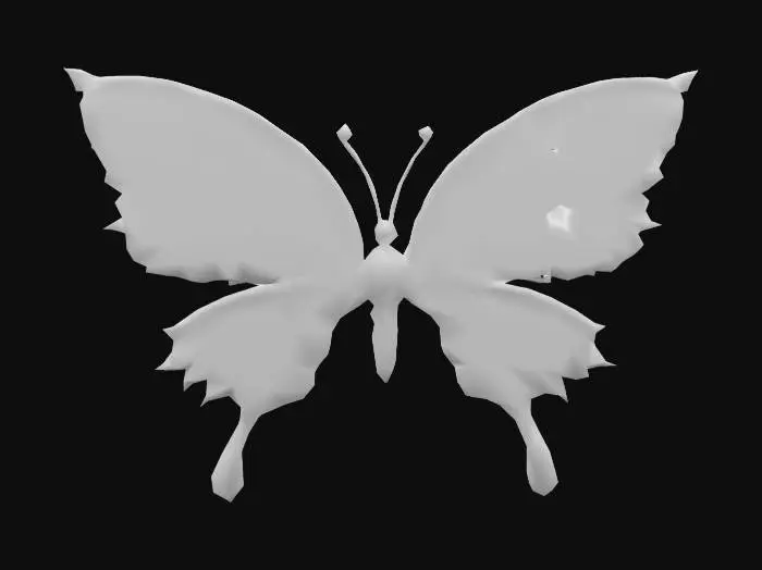 3D model for HALF BUTTERFLY, HALF FLOWERS