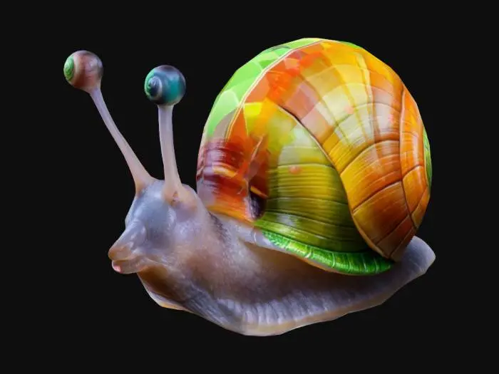 3D model for BEAUTIFUL COLORFUL SNAIL