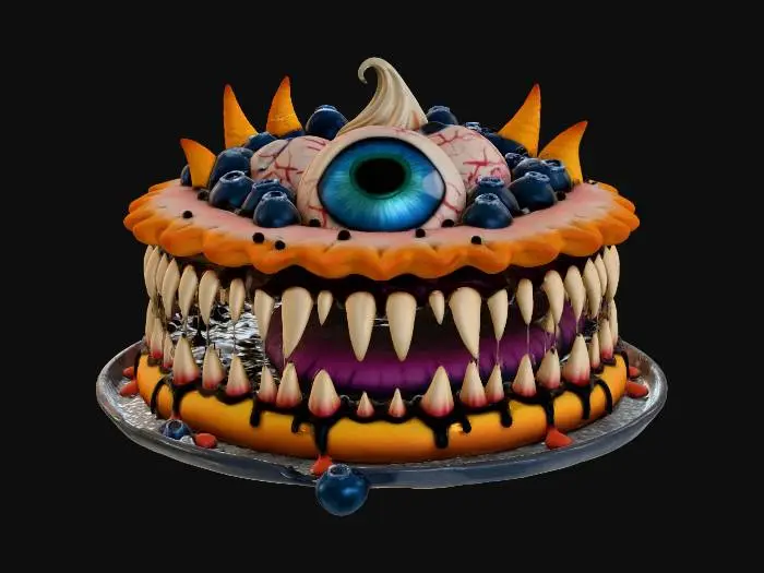 3D model for Monstrous Blueberry Delight, #Halloween2025#