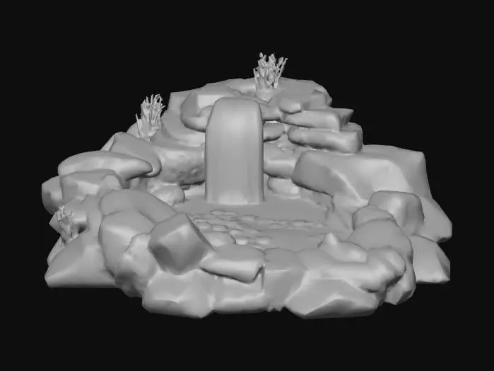 3D model for Serene Rock Cascade