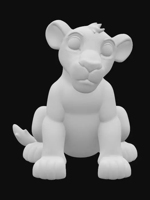 3D model for the main character of the disney cartoon the lion king - simba