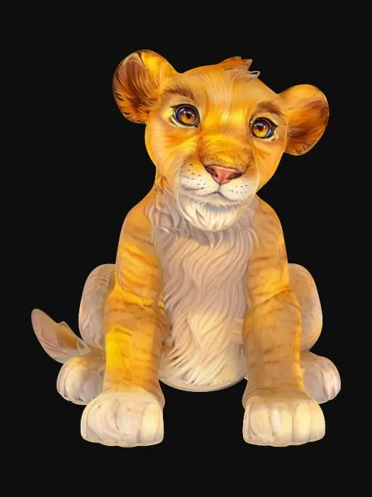 3D model for the main character of the disney cartoon the lion king - simba
