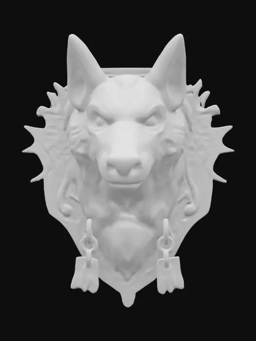 3D model for Wolf, Deer,  Forest,  Wall Mount, Forest,  Animal,  Tree,  Key Holder for Wall 