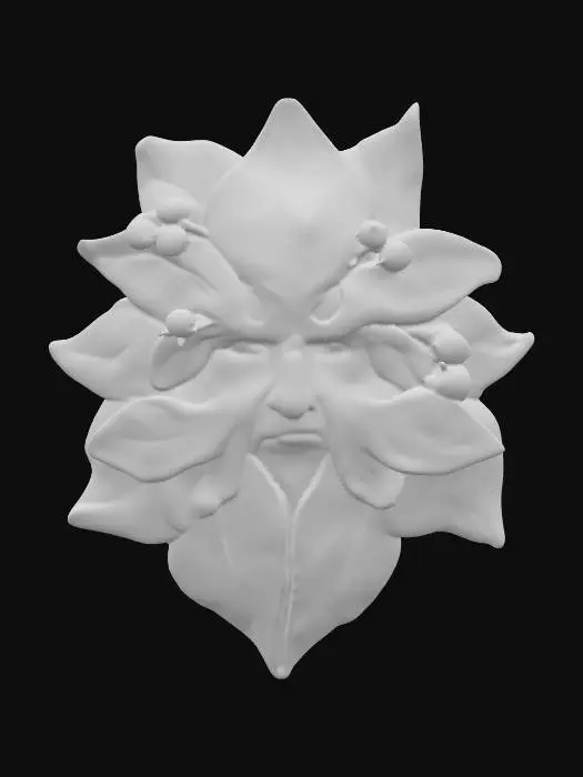 3D model for Green Man Leaf Face