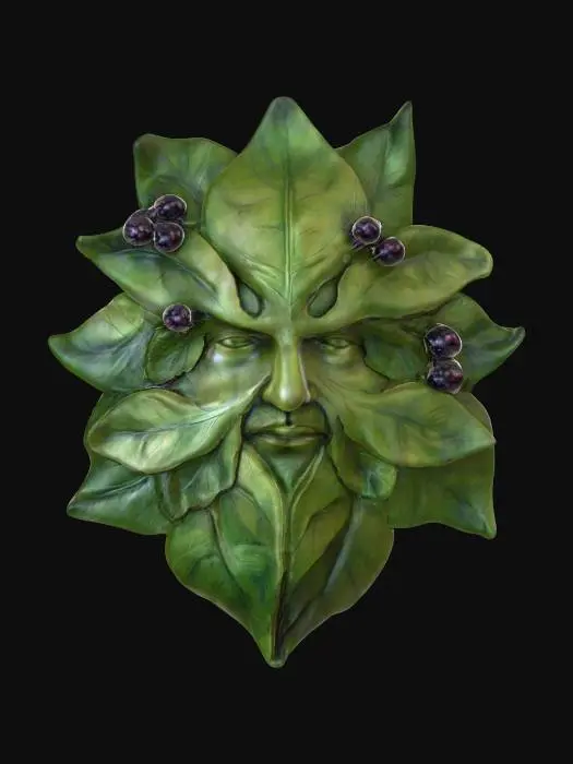 3D model for Green Man Leaf Face