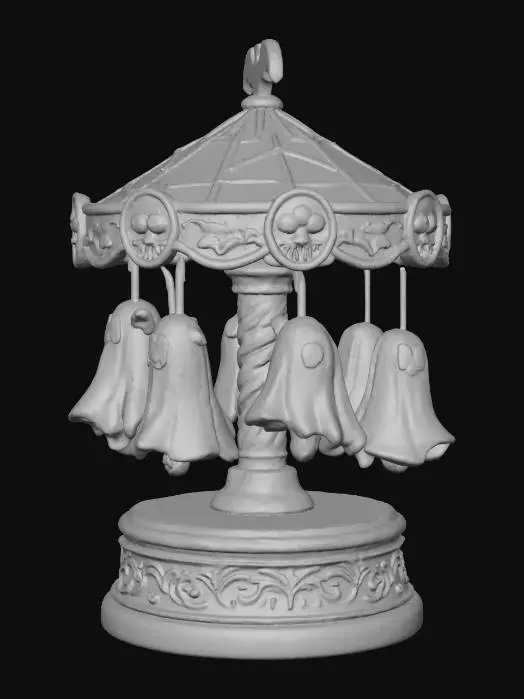 3D model for Haunted Carousel Lamp, #Halloween2025#