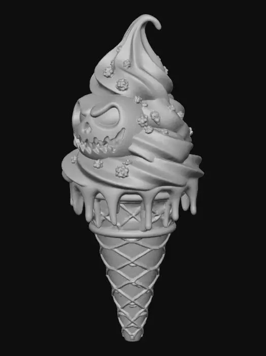 3D model for Spooky Swirl Cone, #Halloween2025#