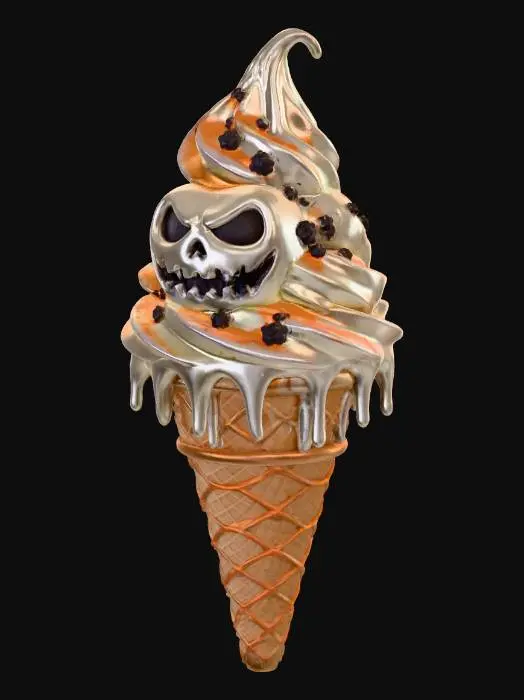 3D model for Spooky Swirl Cone, #Halloween2025#