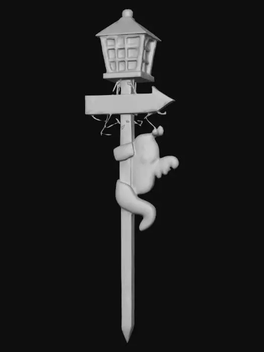 3D model for Ghostly Lantern Signpost