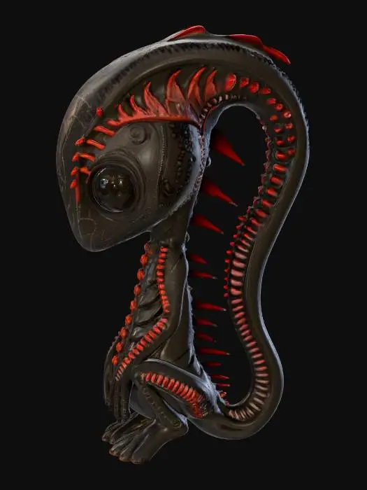 3D model for Cyber Lizard Sentinel, #Halloween2025#