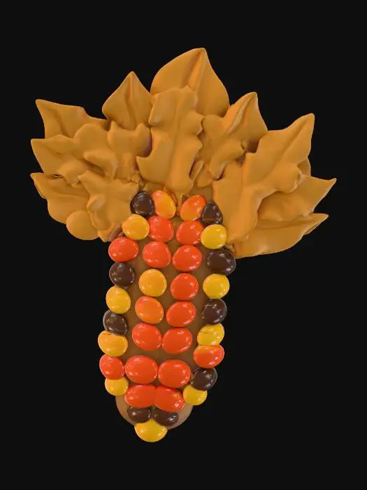 3D model for Candy Corn Delight, #Thanksgiving#