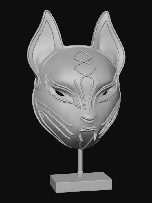 3D model for Neon Cyber Fox Mask