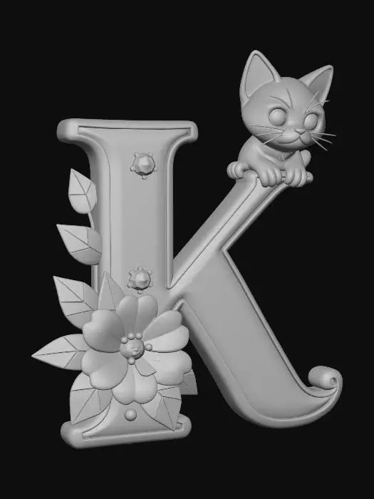 3D model for K is for Kitty