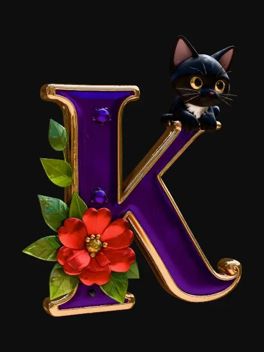 3D model for K is for Kitty