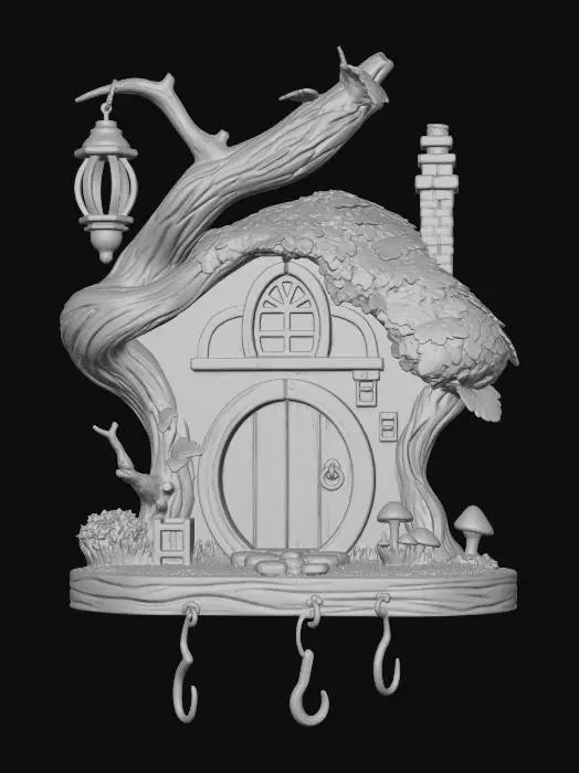 3D model for Treehouse Key Hooks