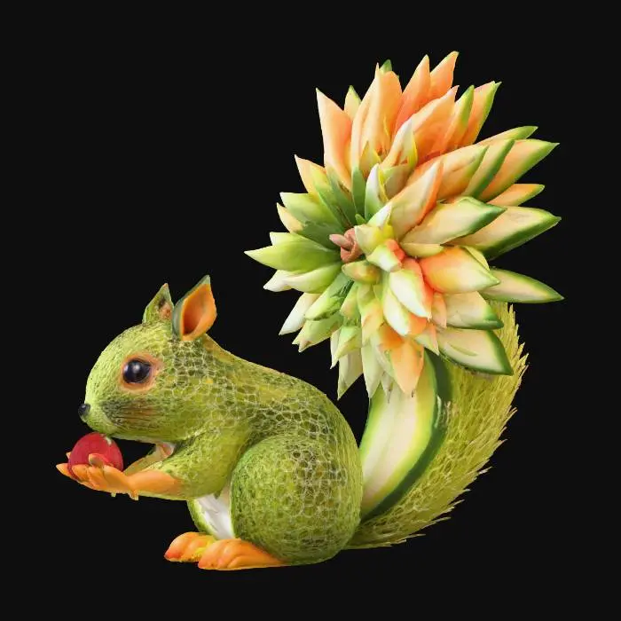 3D model for Melon Squirrel Fantasy, #food#