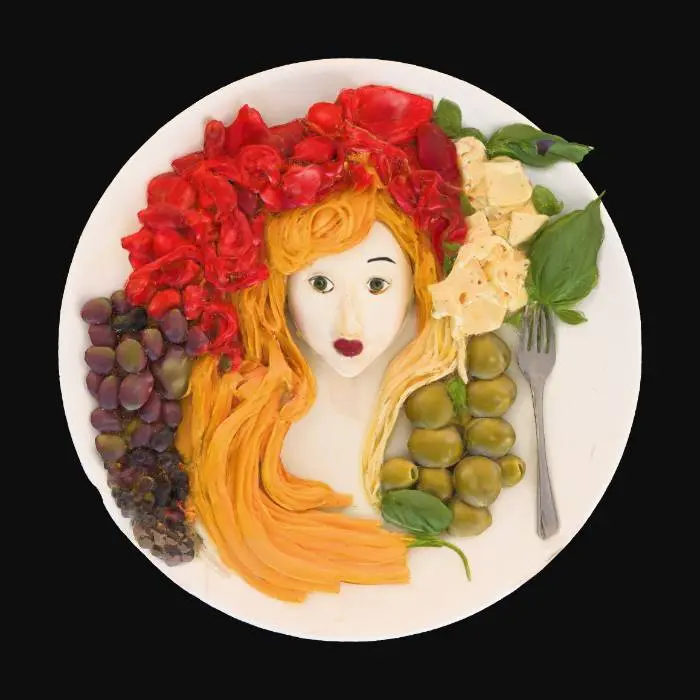 3D model for Mediterranean Muse Plate of Food, #food#