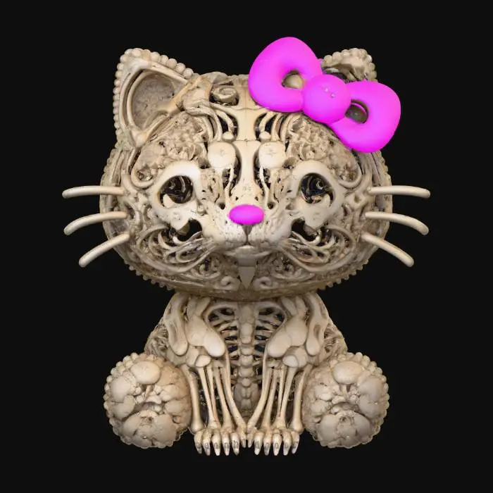 3D model for Feline Ossuary, #Halloween2025#