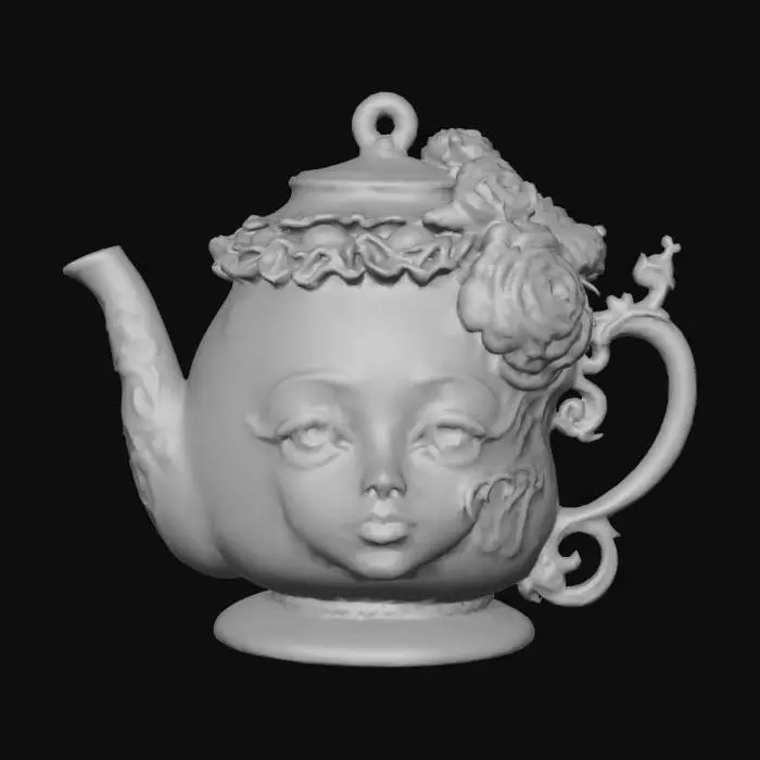 3D model for Whimsical Teapot Portrait