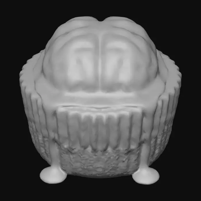 3D model for Brainy Delight Cupcake, #Halloween2025#