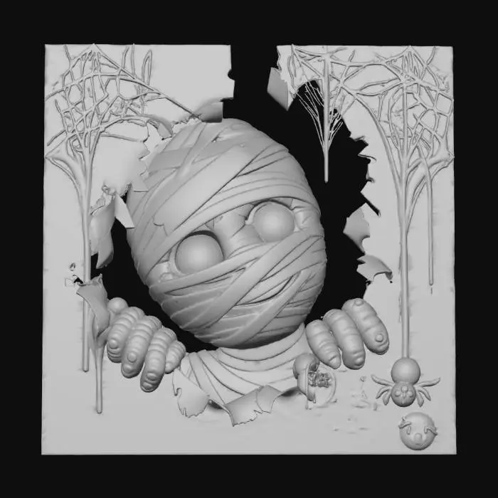 3D model for Mummy Peek-a-Boo, #Halloween2025#