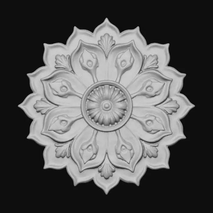 3D model for Golden Petal Mandala, #Thanksgiving#