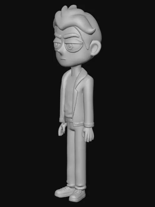 3D model for Cartoon Character with Mismatched Shoes