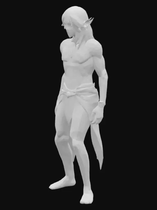 3D model for Forest Elf Warrior