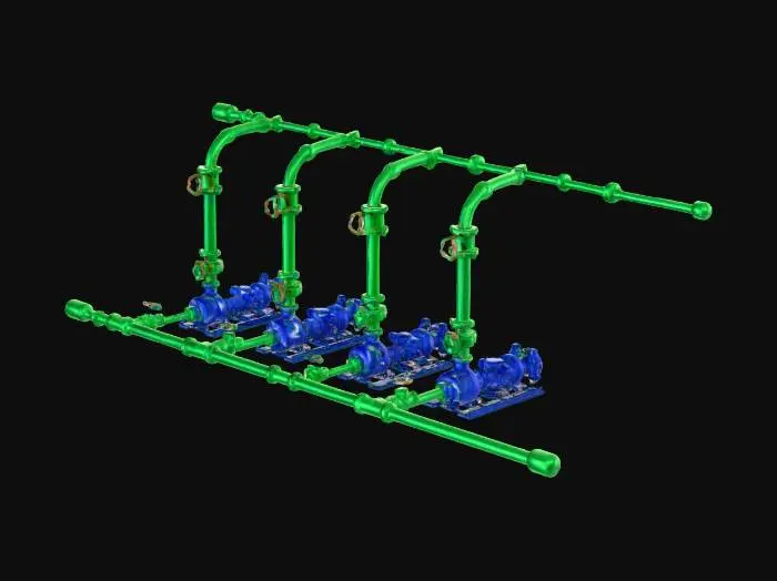 3D model for Pipe System Assembly