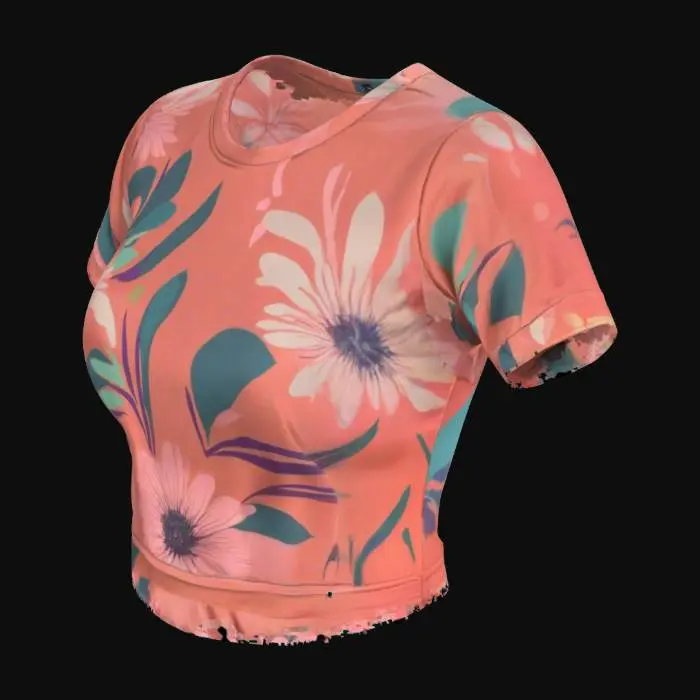 3D model for Women’s Cropped Top Design, #cloth