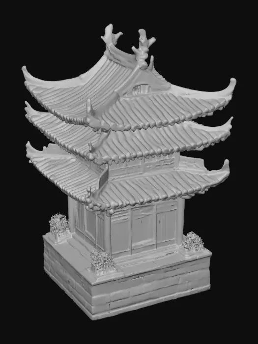 3D model for one Ancient Chinese kinda home 4 windows 6x4 2 floors 