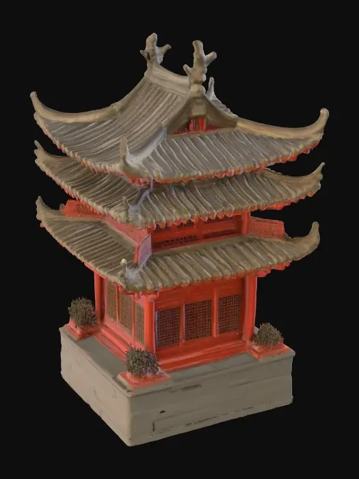 3D model for one Ancient Chinese kinda home 4 windows 6x4 2 floors 