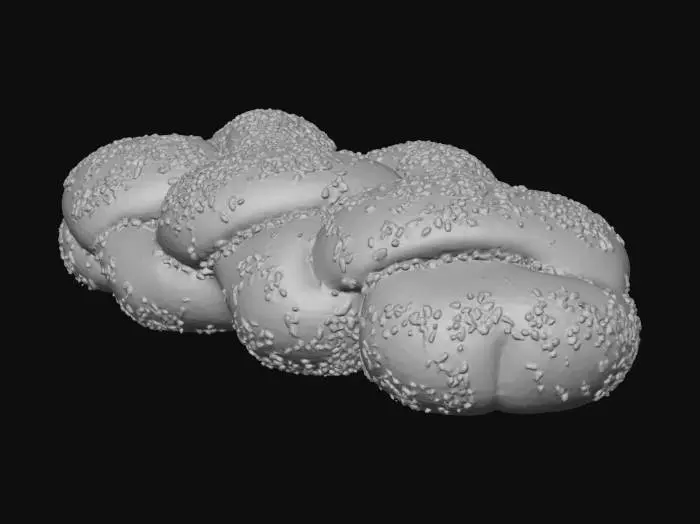 3D model for Challah Bread With Seseme
