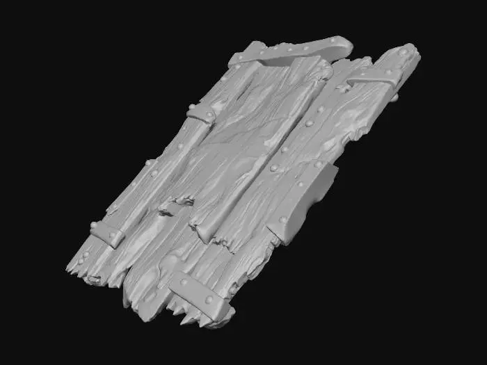 3D model for Wooden Shield