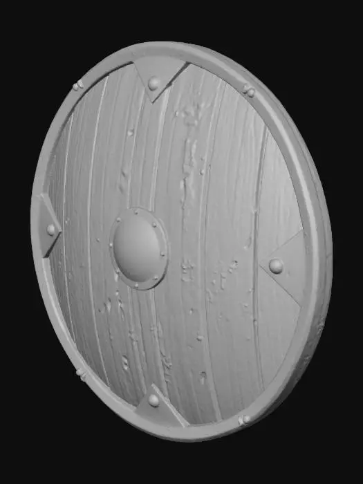 3D model for Wooden Shield
