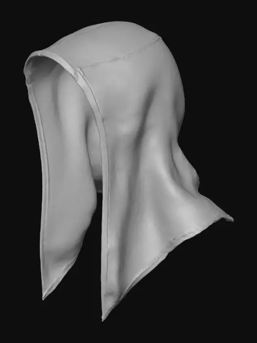 3D model for Leather Hood